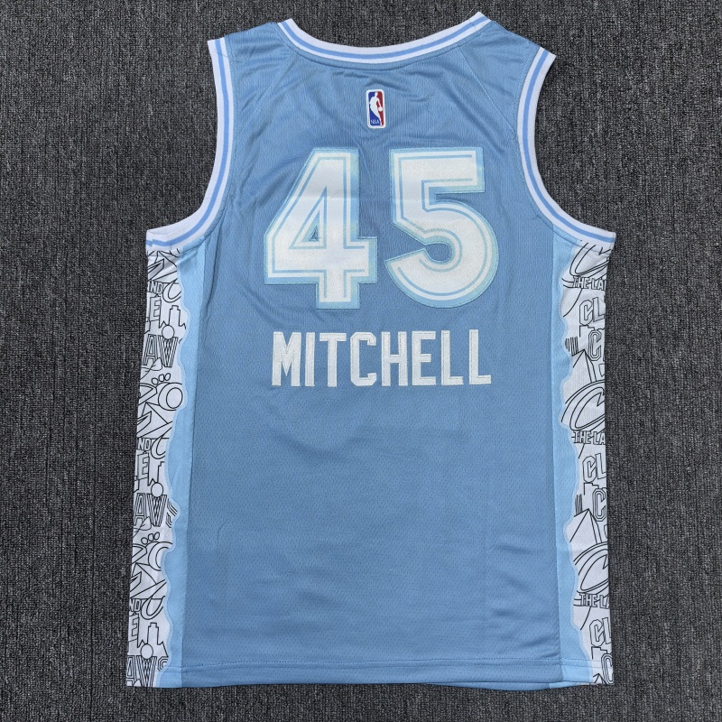 Men Cleveland Cavaliers #45 Mitchell blue 2024 2025 NBA jersey->cleveland cavaliers->NBA Jersey